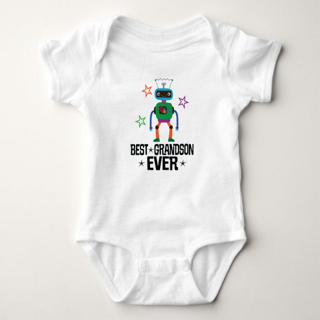 Body Para Bebé Gracioso Mejor Nieto Ever Robot (Anverso)