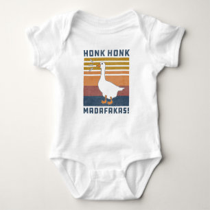 Body Para Bebé Gracioso pato retro honk ganso madafakas