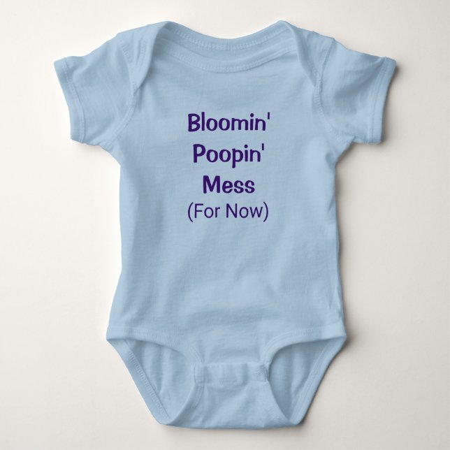 Body Para Bebé Gracioso poopin Mess Poop Humor Baby Boy Romper (Anverso)