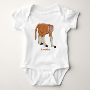Body Para Bebé Gracioso proboscito personalizado ilustracion