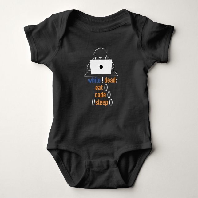Body Para Bebé Gracioso programador codificador informático (Anverso)