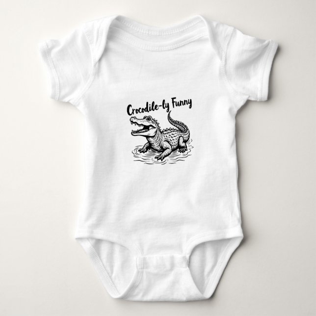 Body Para Bebé Gracioso Tee de Cocodrilo - Diseños únicos de coco (Anverso)