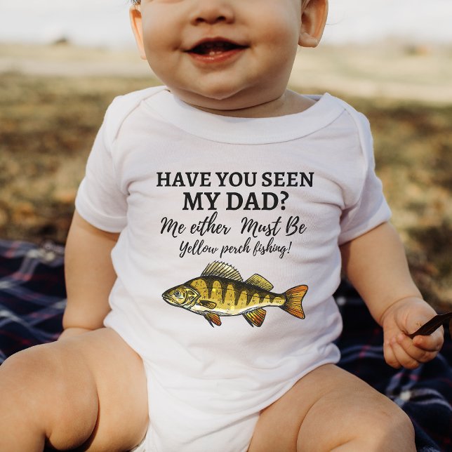 Body Para Bebé Gracioso Yellow Perch Fishing Dad Fish Gift Baby (Subido por el creador)