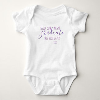 Body Para Bebé Graduación de la NICU primaria morada y blanca