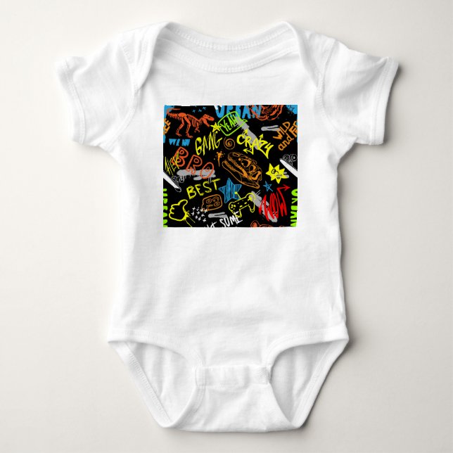 Body Para Bebé Graffiti de niños: frescura dibujada a mano (Anverso)