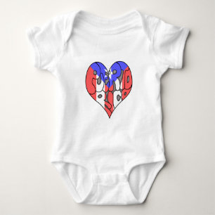 Body Para Bebé Graffiti Heart de Puerto Rico