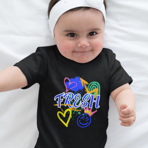 Body Para Bebé Graffiti inspirado en el corazón, corona y flechas