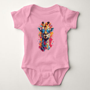 Body Para Bebé Graffiti Style Giraffe Portrait-58567