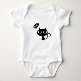 Body Para Bebé Gráfica divertida de bebé gato negro lindo