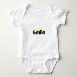 Body Para Bebé Gráfico de plátano amarillo de sonrisa linda minim