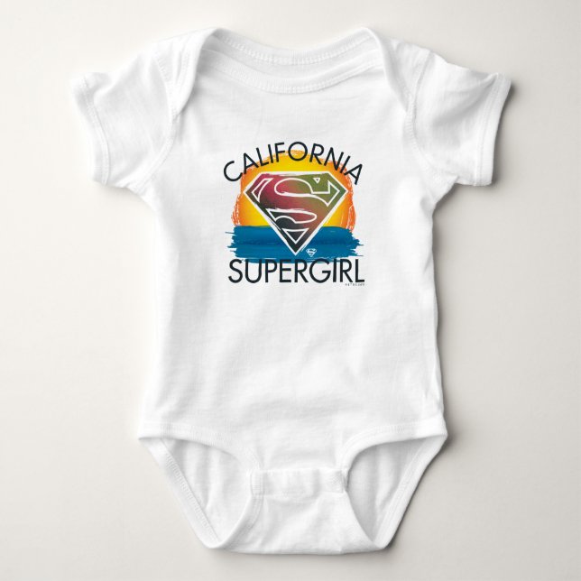 Body Para Bebé Gráfico de Sunset de Supergirl de California (Anverso)