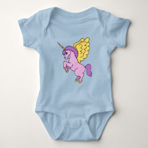 Body Para Bebé Gráfico de Unicornio rosa