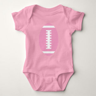 Body Para Bebé Gráfico rosado delantero del fútbol de los rosas