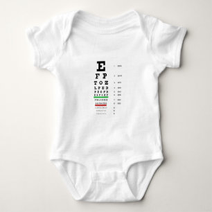 Body Para Bebé gráfico visual de Snellen para oftalmólogo