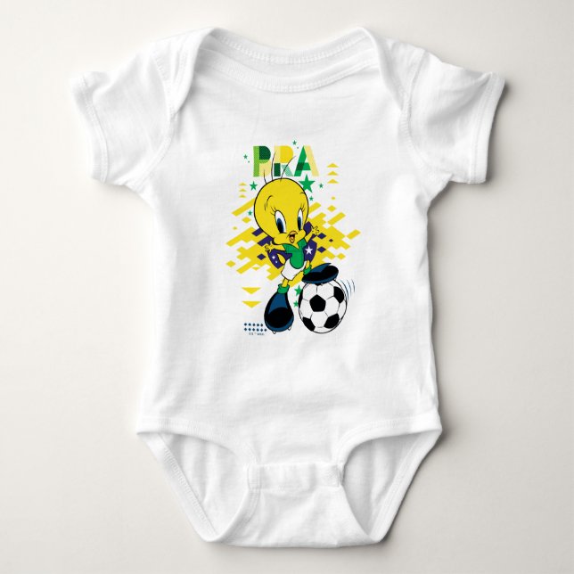 Body Para Bebé Gráficos de fútbol del equipo de Brasil de TWEETY™ (Anverso)