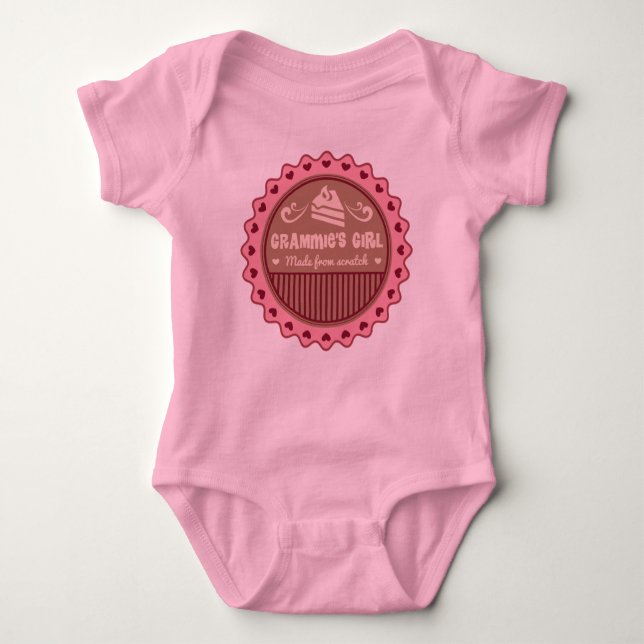 Body Para Bebé Grammies Chica Hecho De Scratch Funny (Anverso)