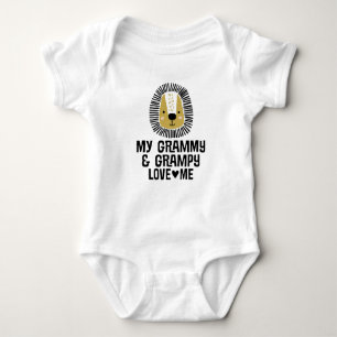 Body Para Bebé Grammy and Grampy Love Me Grandson Lion