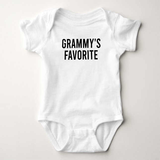 Body Para Bebé Grammy's Favorite Funny Baby Grandmother Quote (Anverso)
