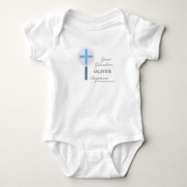 Body Para Bebé Gran abuelo bautismo azul encaje personalizado