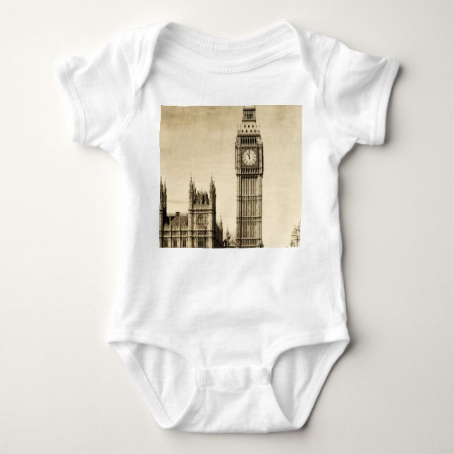 Body Para Bebé Gran Ben de Londres: Vista de época (Anverso)