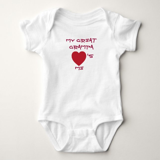 Body Para Bebé Gran camiseta del abuelo (Anverso)