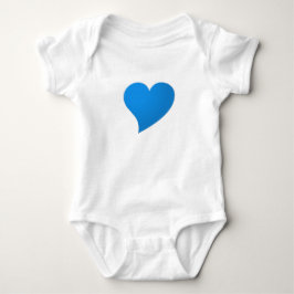 Body Para Bebé Gran corazón azul, amor, blanco