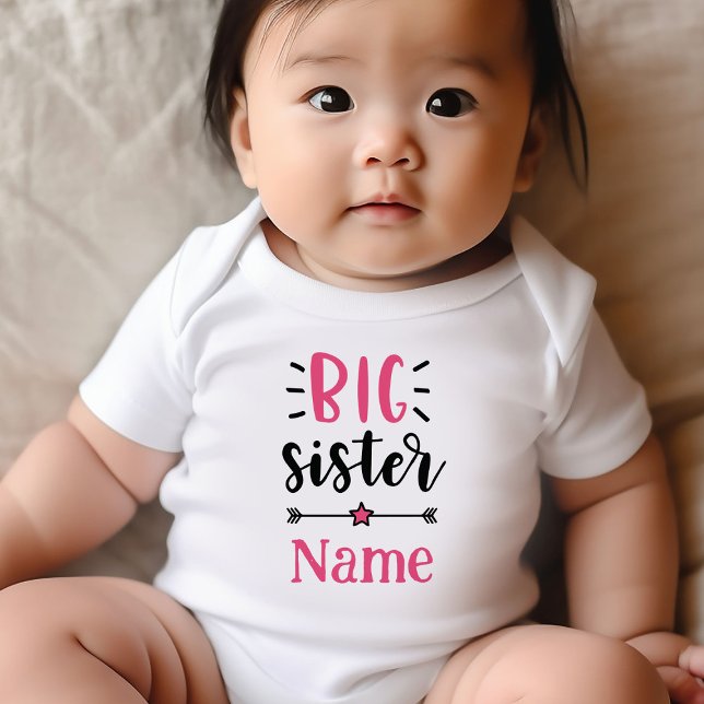Body Para Bebé Gran Hermana Personalizada (Custom Name Big Sister Baby Bodysuits - Adorable Personalized Designs!)