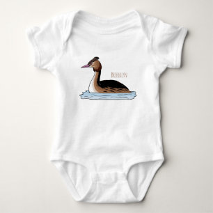 Body Para Bebé Gran ilustracion de personalizado de aves grises c