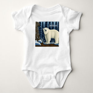 Body Para Bebé Gran Oso Blanco Del Norte
