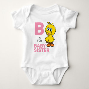 Body Para Bebé Gran Pájaro   B es para Hermana Bebé