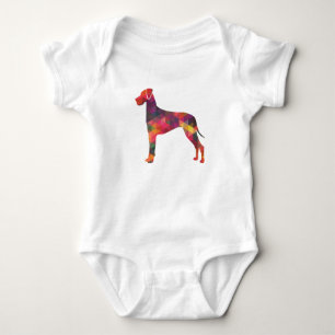 Body Para Bebé Gran patrón geométrico de perro dane Multi