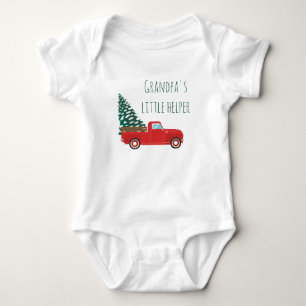 Body Para Bebé Grandpas Little Helper Pickup Truck Christmas Tree