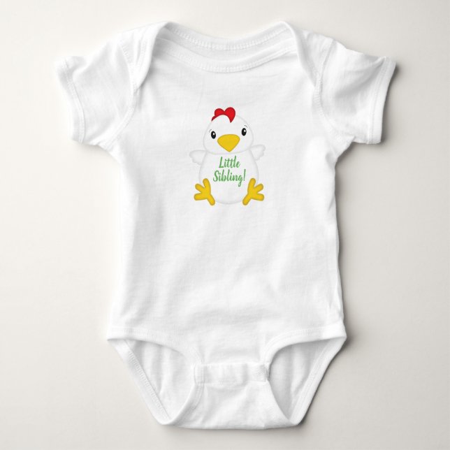 Body Para Bebé Granja Baby Shower de pollo (Anverso)