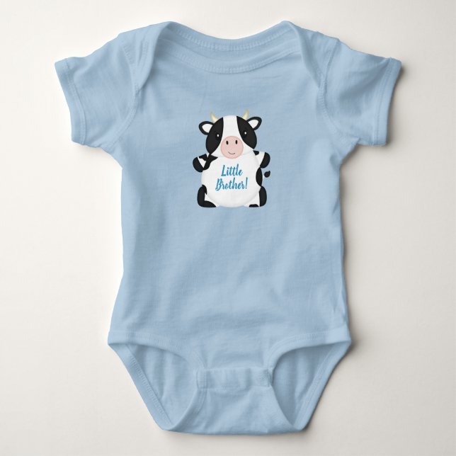 Body Para Bebé Granja Baby Shower de vaca (Anverso)