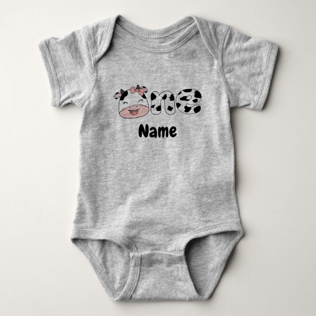 Body Para Bebé Granja, primer cumpleaños, Personalizado, bebé, cu (Anverso)