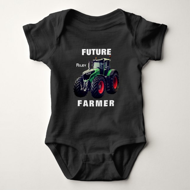 Body Para Bebé "Granjero futuro" y tractor (Anverso)