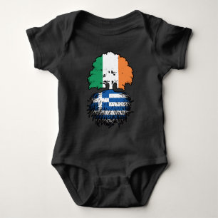 Body Para Bebé Grecia Griego Irlandés Irlanda Árbol Raíces Bander