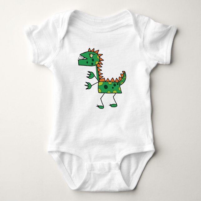 Body Para Bebé Green Dino Baby Bodysuit (Anverso)