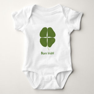 Body Para Bebé Green Shamrock, Born Irish Saint Patricks Day Tee