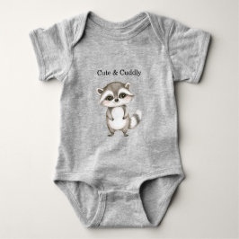 Body Para Bebé Green White Plaid Stripes Raccoon