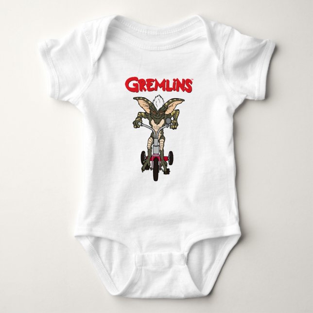 Body Para Bebé Gremlins | Triciclo de franjas (Anverso)