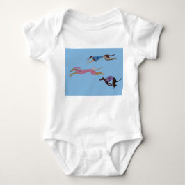 Body Para Bebé Greyhounds Racing with one in bunny suit T-Shirt