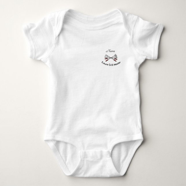 Body Para Bebé Grill Master infantil personalizado de una sola (Anverso)