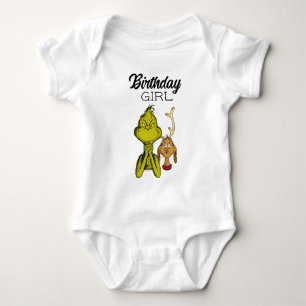 Body Para Bebé Grinch Chalkboard Birthday Chica