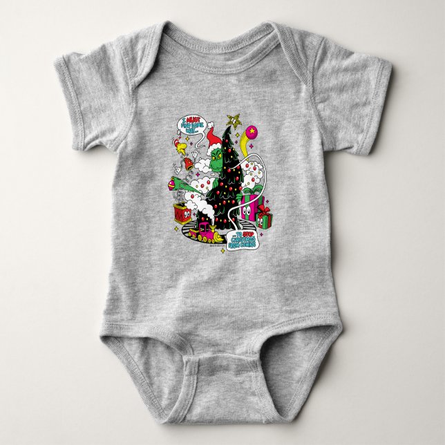 Body Para Bebé Grinch Colorful Navidades Graphic (Anverso)