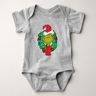 Body Para Bebé Grinch Corona de Navidad