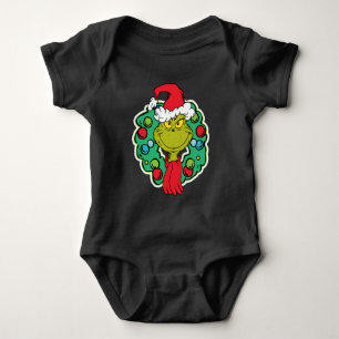 Body Para Bebé Grinch   Corona de Navidad