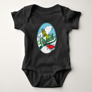 Body Para Bebé Grinch en snowboarding