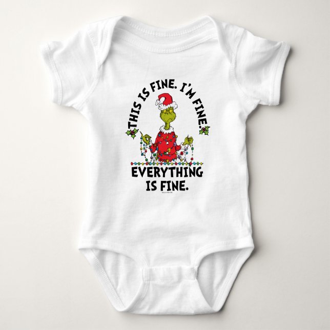 Body Para Bebé Grinch | Everything is Fine (Anverso)