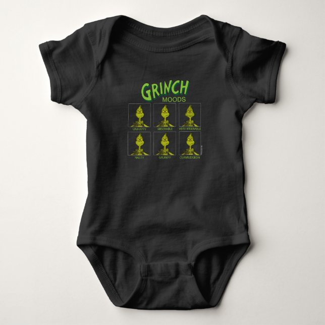 Body Para Bebé Grinch | Gráfico de estados de ánimo (Anverso)